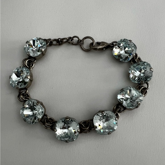 Sorrelli Jewelry - SORRELLI cushion cut Swarovski crystal light blue bracelet and antique silver